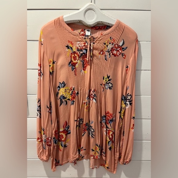 Old Navy Blush Floral Boho Blouse – Size XXL - Picture 1 of 11